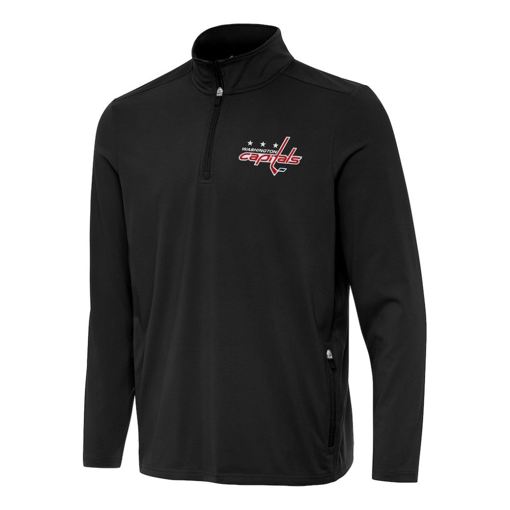 Washington Capitals Antigua Perilous Quarter-Zip Sweatshirt Black