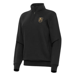 Vegas Golden Knights Antigua Women's Victory Quarter-Zip Sweatshirt Black