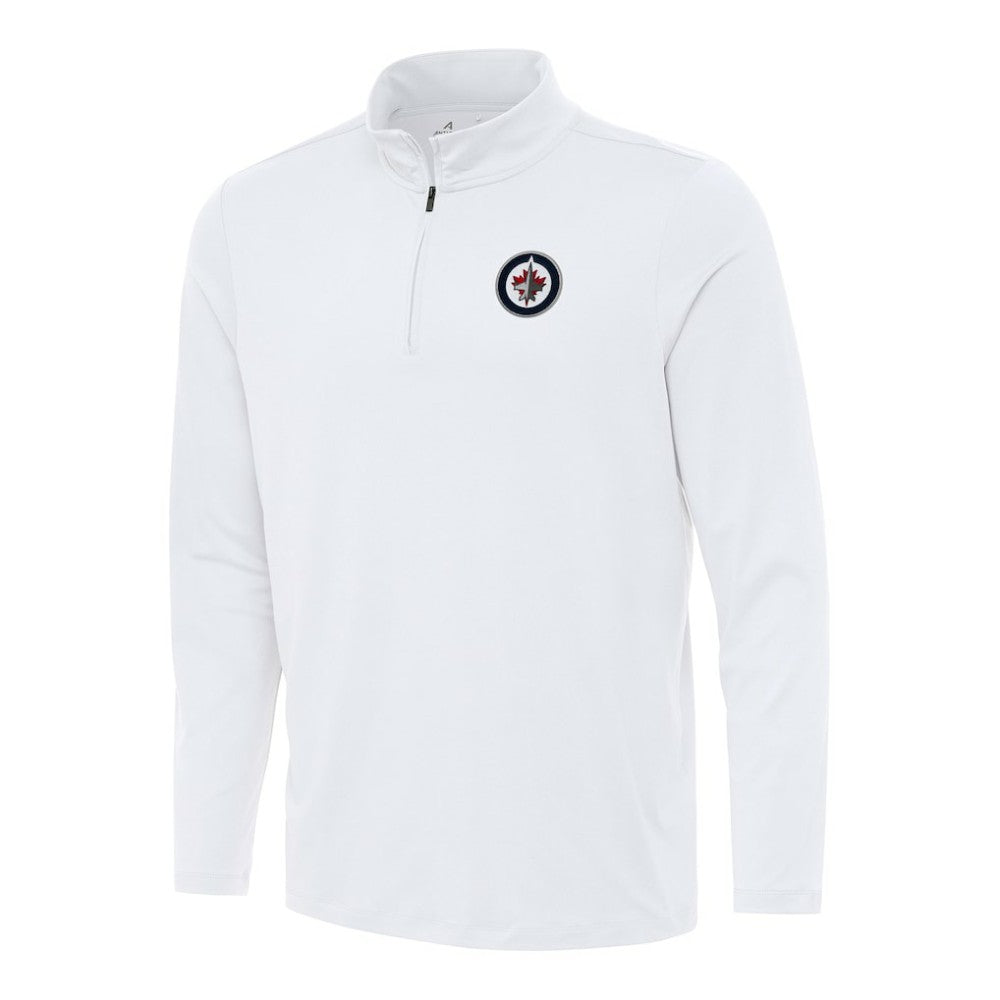 Winnipeg Jets Antigua Reprocess Quarter-Zip Top White