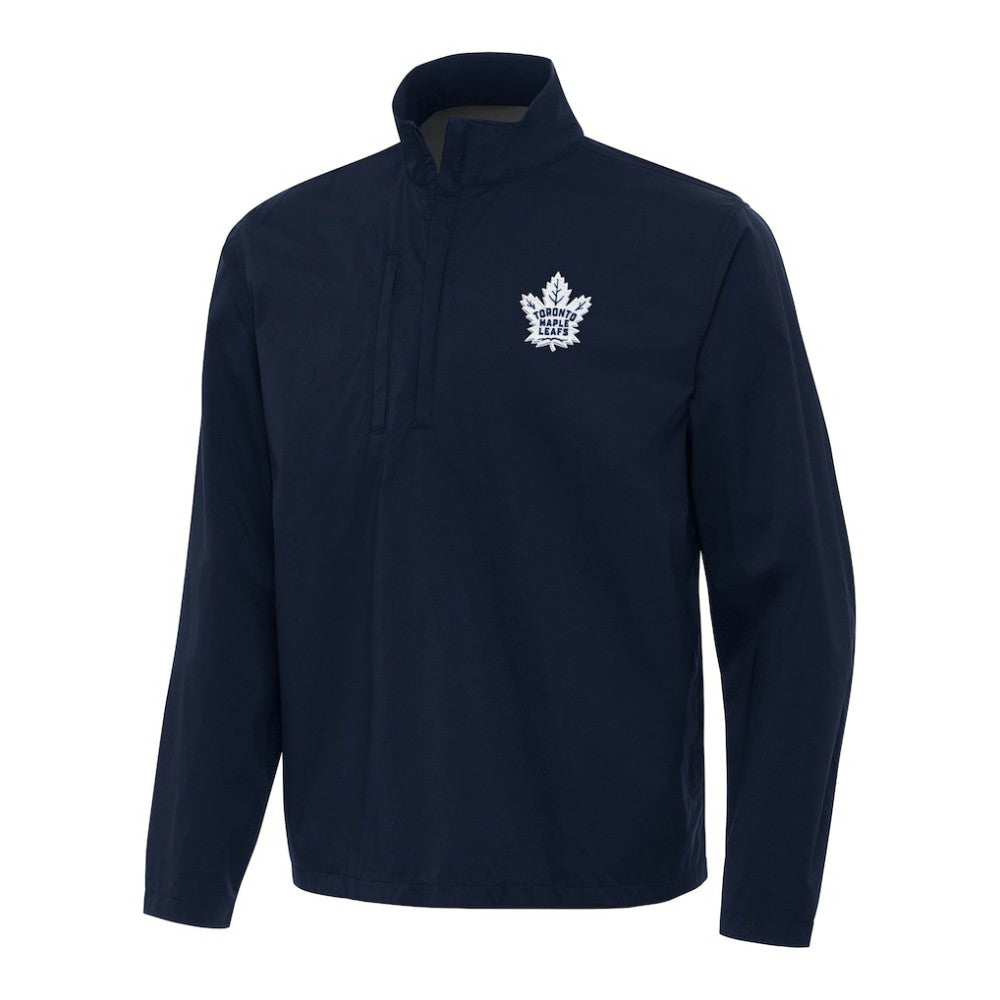 Toronto Maple Leafs Antigua Brisk Quarter-Zip Windbreaker Navy