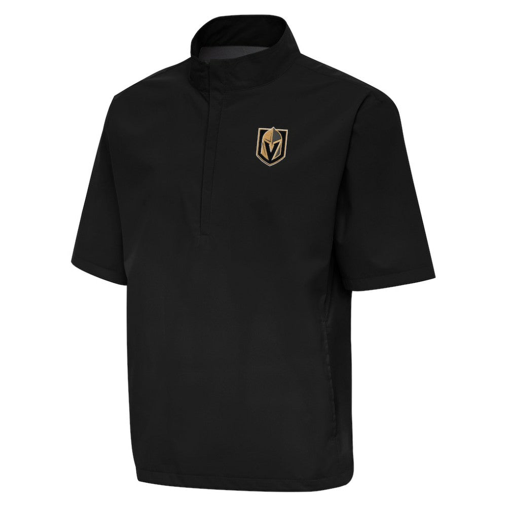 Vegas Golden Knights Antigua Brisk Quarter-Zip Windbreaker Black