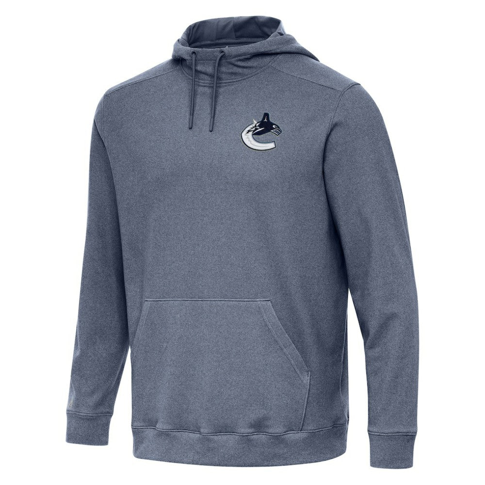 Vancouver Canucks Antigua Cloud Pullover Hoodie Heather Navy