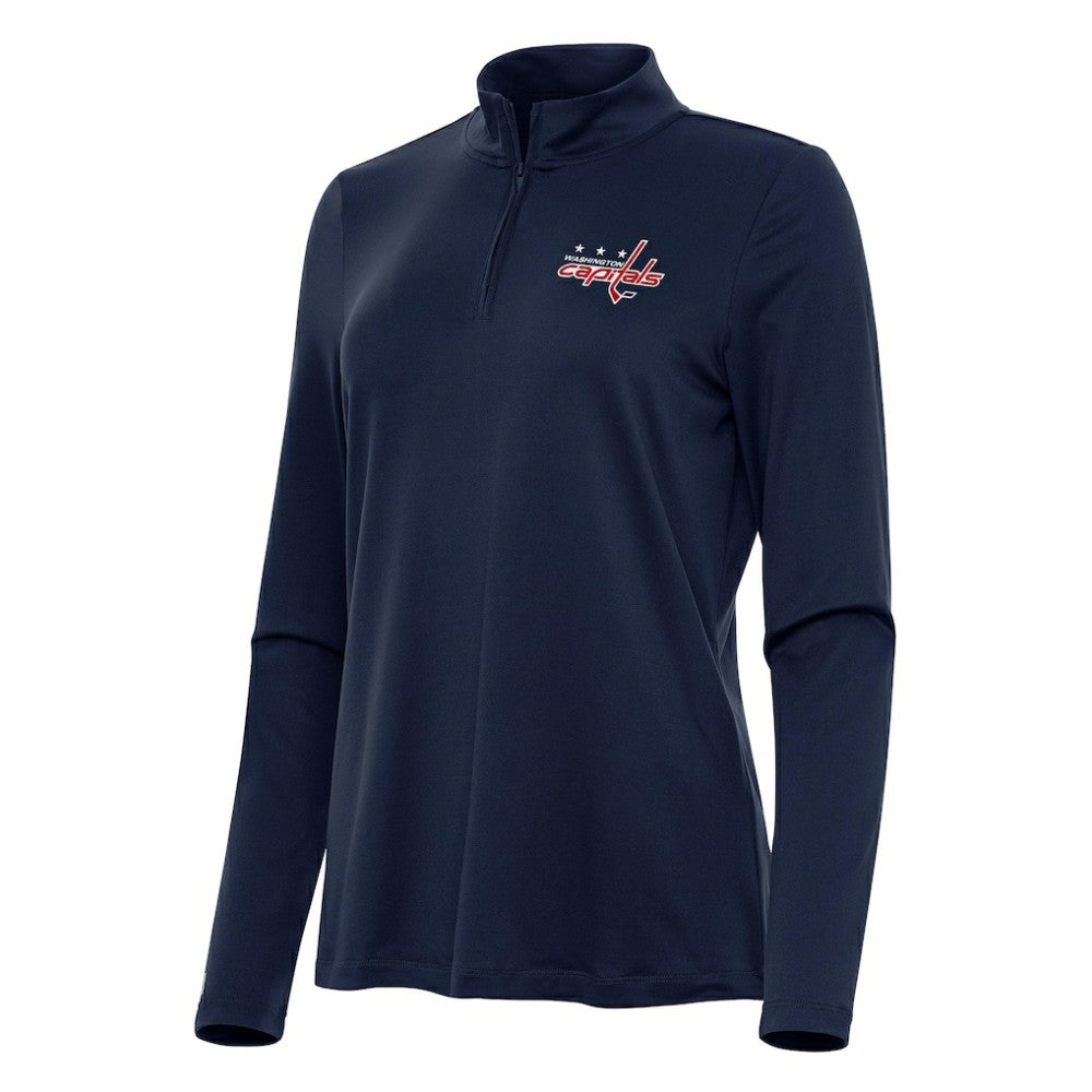 Washington Capitals Antigua Women's Reprocess Quarter-Zip Top Navy