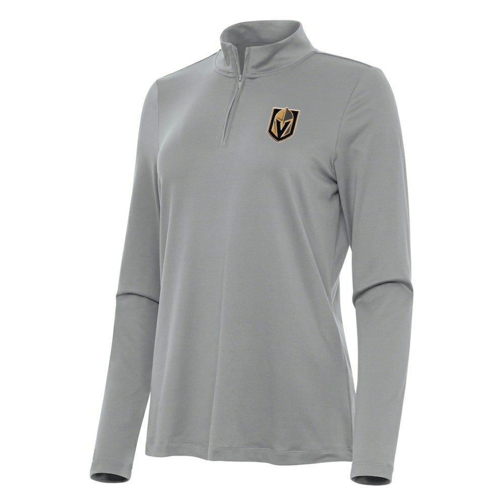 Vegas Golden Knights Antigua Women's Reprocess Quarter-Zip Top Gray