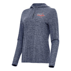 Washington Capitals Antigua Women's Daybreak Quarter-Zip Hoodie Heather Navy