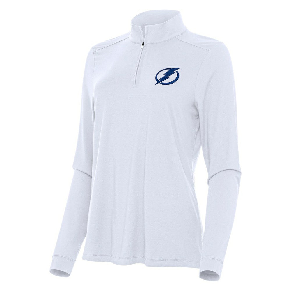 Tampa Bay Lightning Antigua Women's Intent Quarter-Zip Top White