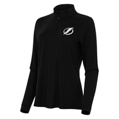 Tampa Bay Lightning Antigua Women's Intent Quarter-Zip Top Black