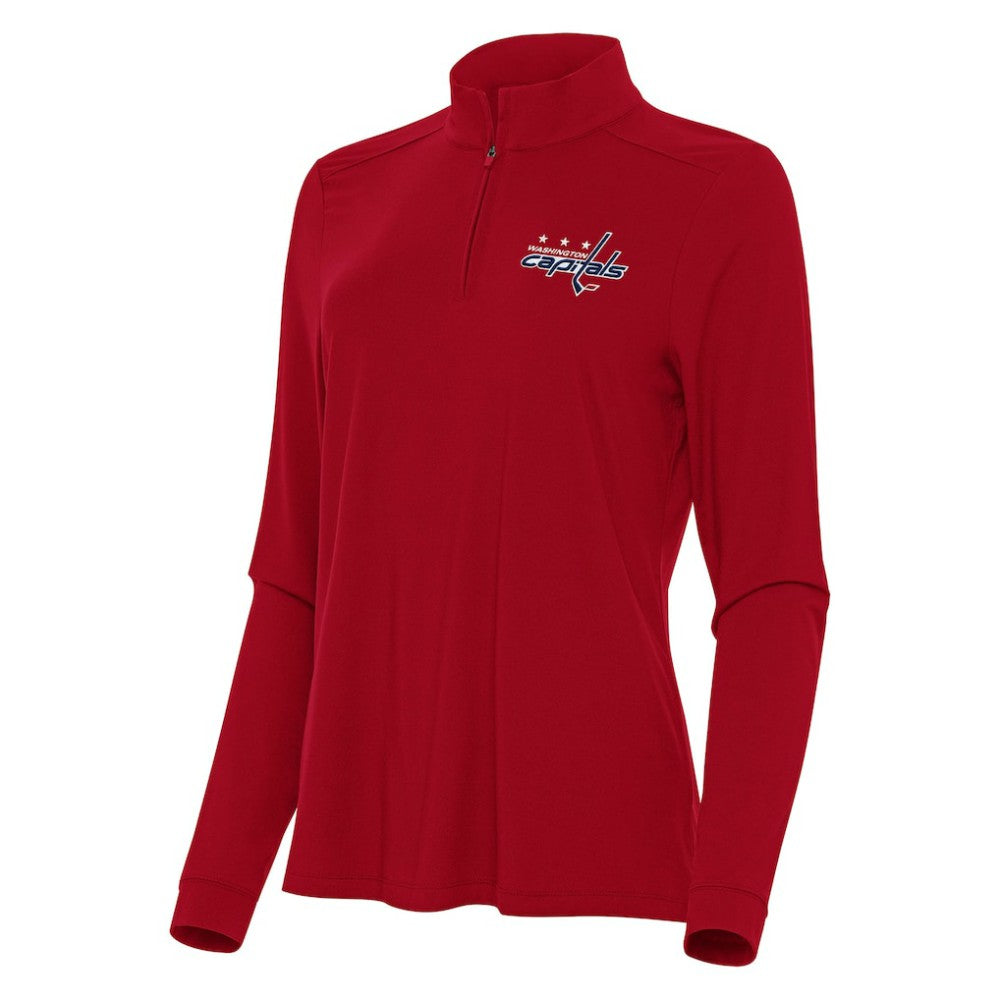 Washington Capitals Antigua Women's Intent Quarter-Zip Top Red