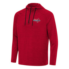 Washington Capitals Antigua Spikes Quarter-Zip Hoodie Heather Red