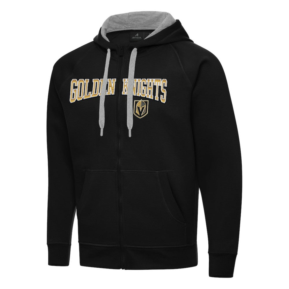 Vegas Golden Knights Antigua Big & Tall Victory Full-Zip Hoodie Black
