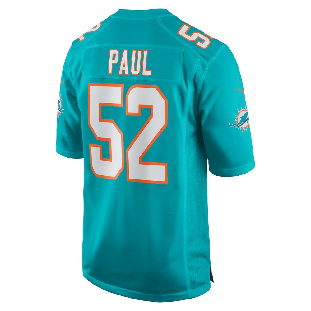 Patrick Paul Miami Dolphins Game Jersey - Aqua
