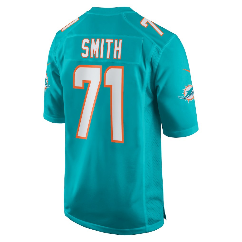 Kion Smith Miami Dolphins Game Jersey - Aqua