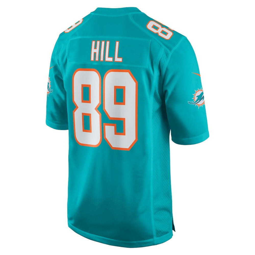 Julian Hill Miami Dolphins Game Jersey - Aqua
