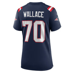 Caedan Wallace New England Patriots Women's Game Jersey - Navy