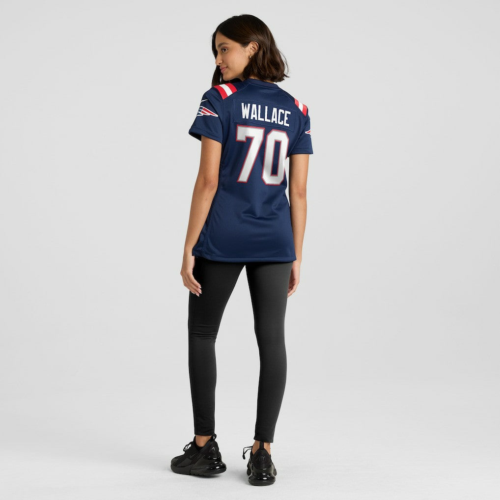 Caedan Wallace New England Patriots Women's Game Jersey - Navy