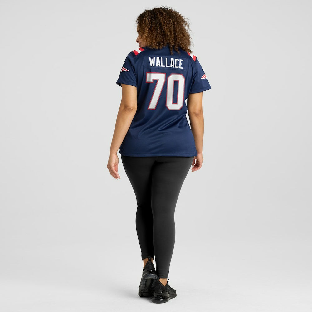Caedan Wallace New England Patriots Women's Game Jersey - Navy