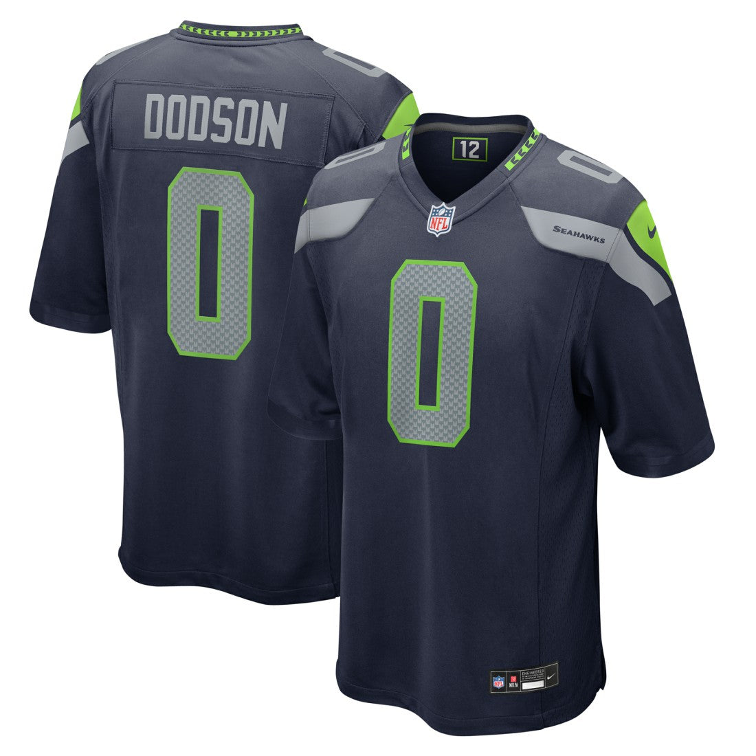 Tyrel Dodson Seattle Seahawks Game Jersey - College Navy