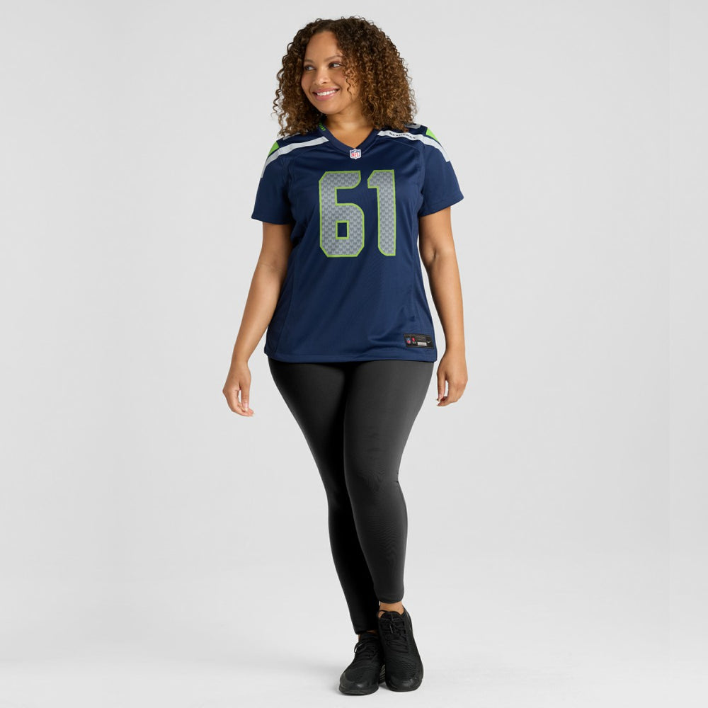 Jalen Sundell Seattle Seahawks Women's Team Game Jersey - College Navy