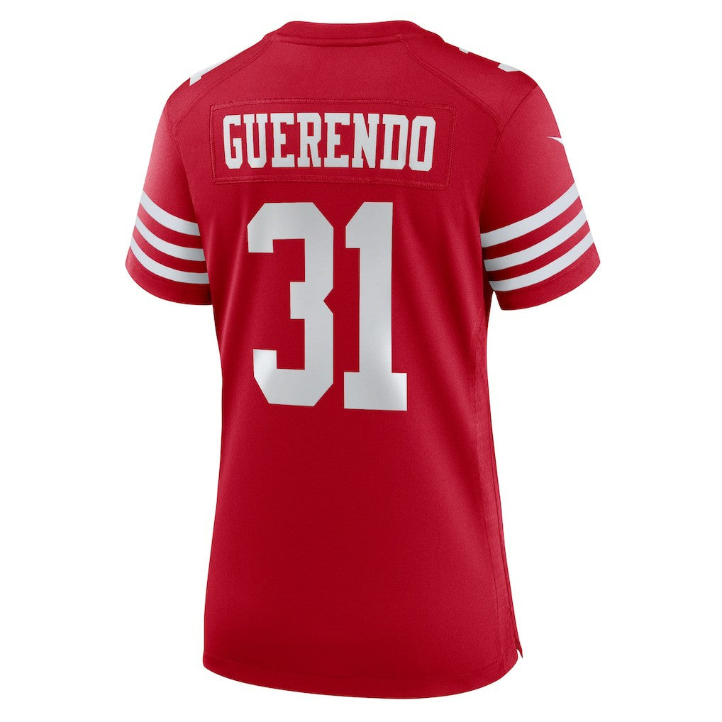 Isaac Guerendo San Francisco 49ers Women's Team Game Jersey - Scarlet