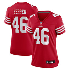 Taybor Pepper San Francisco 49ers Women's Team Game Jersey - Scarlet