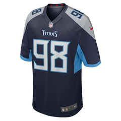 Jeffery Simmons Tennessee Titans Game Jersey - Navy