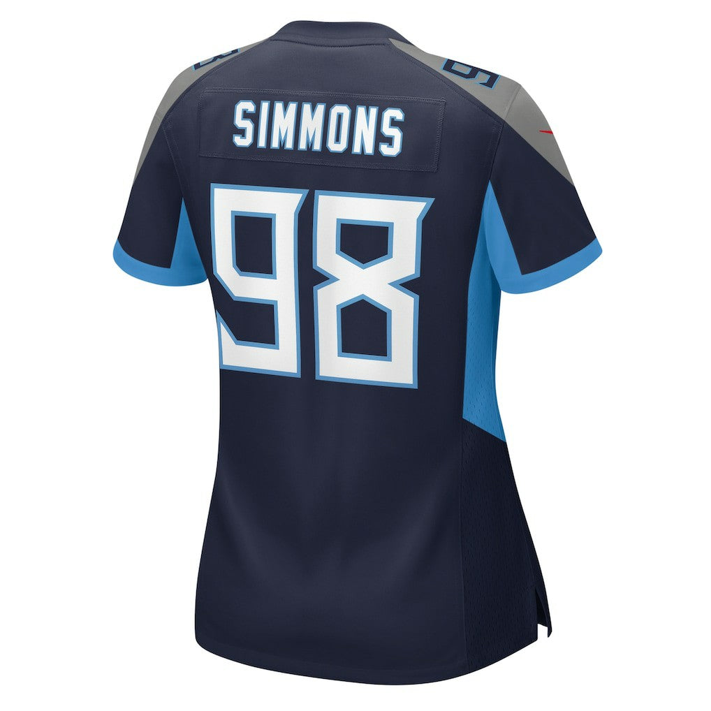 Jeffery Simmons Tennessee Titans Women's Alternate Game Jersey - Navy