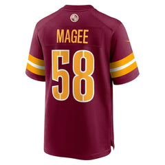 Jordan Magee Washington Commanders Game Jersey - Burgundy