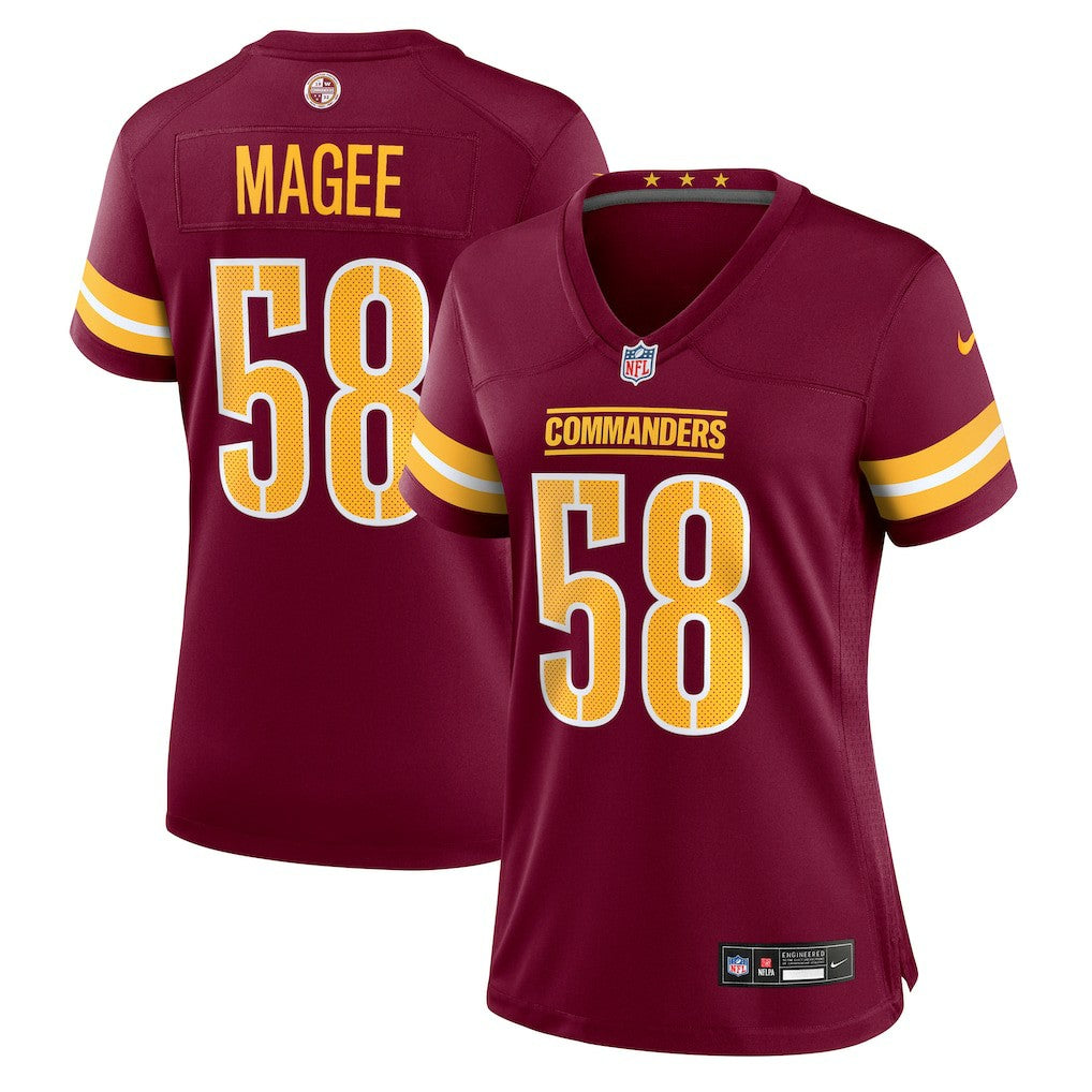 Jordan Magee Washington Commanders Women's Team Game Jersey - Burgundy