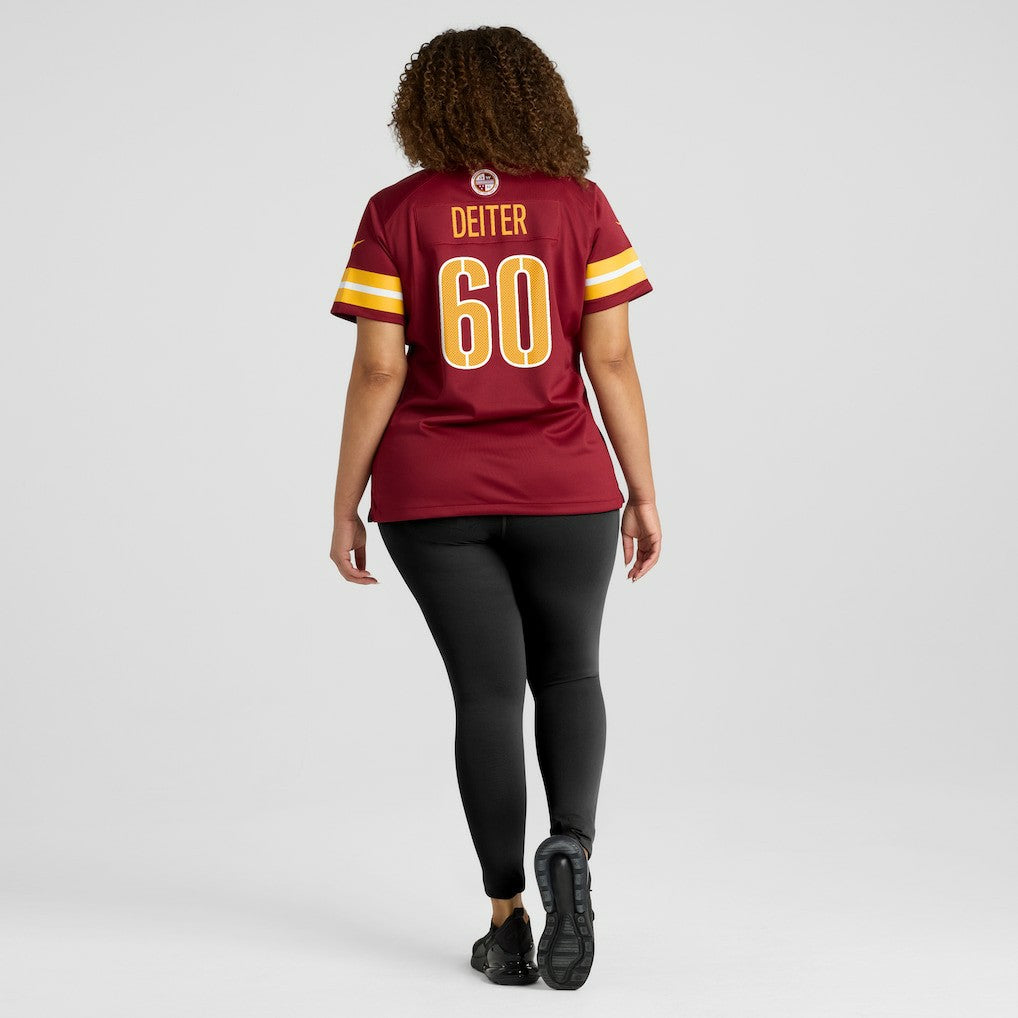 Michael Deiter Washington Commanders Women's Team Game Jersey - Burgundy