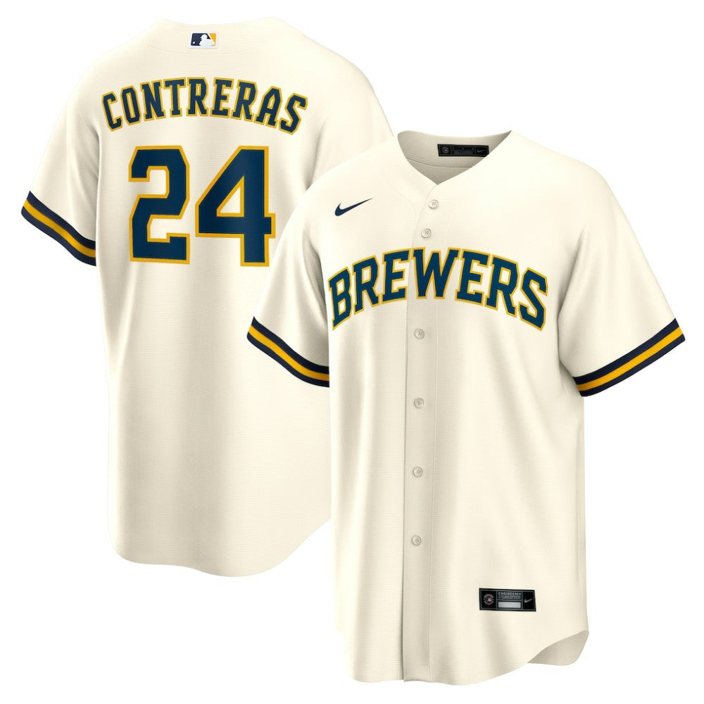 William Contreras Milwaukee Brewers Home Replica Jersey Cream | Nike