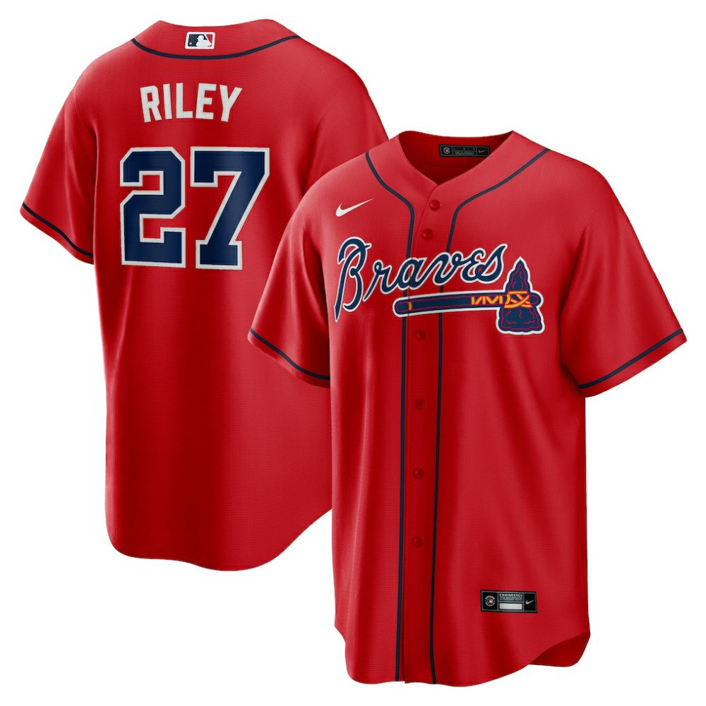 Austin Riley Atlanta Braves Alternate 2 Replica Jersey Red | Nike