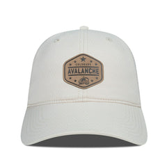 Colorado Avalanche Men's Levelwear Faux Leather Patch Unstructured Adjustable Hat Cream