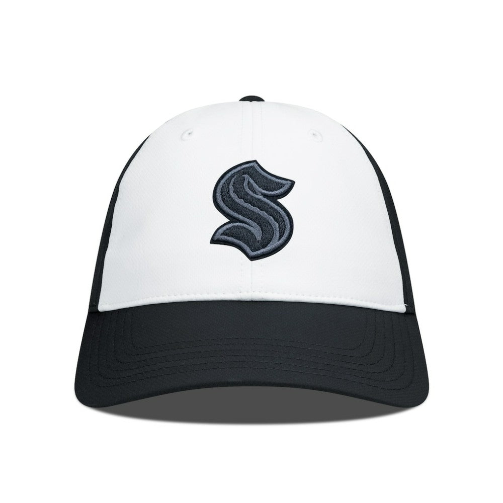 Seattle Kraken Levelwear Endure Nightfall Blackout Patch Unstructured Flex Hat Black/White