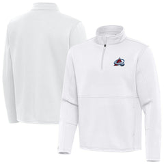 Colorado Avalanche Antigua Twist Quarter-Zip Pullover Jacket White