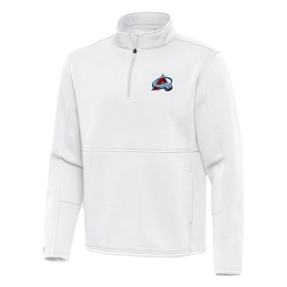 Colorado Avalanche Antigua Twist Quarter-Zip Pullover Jacket White