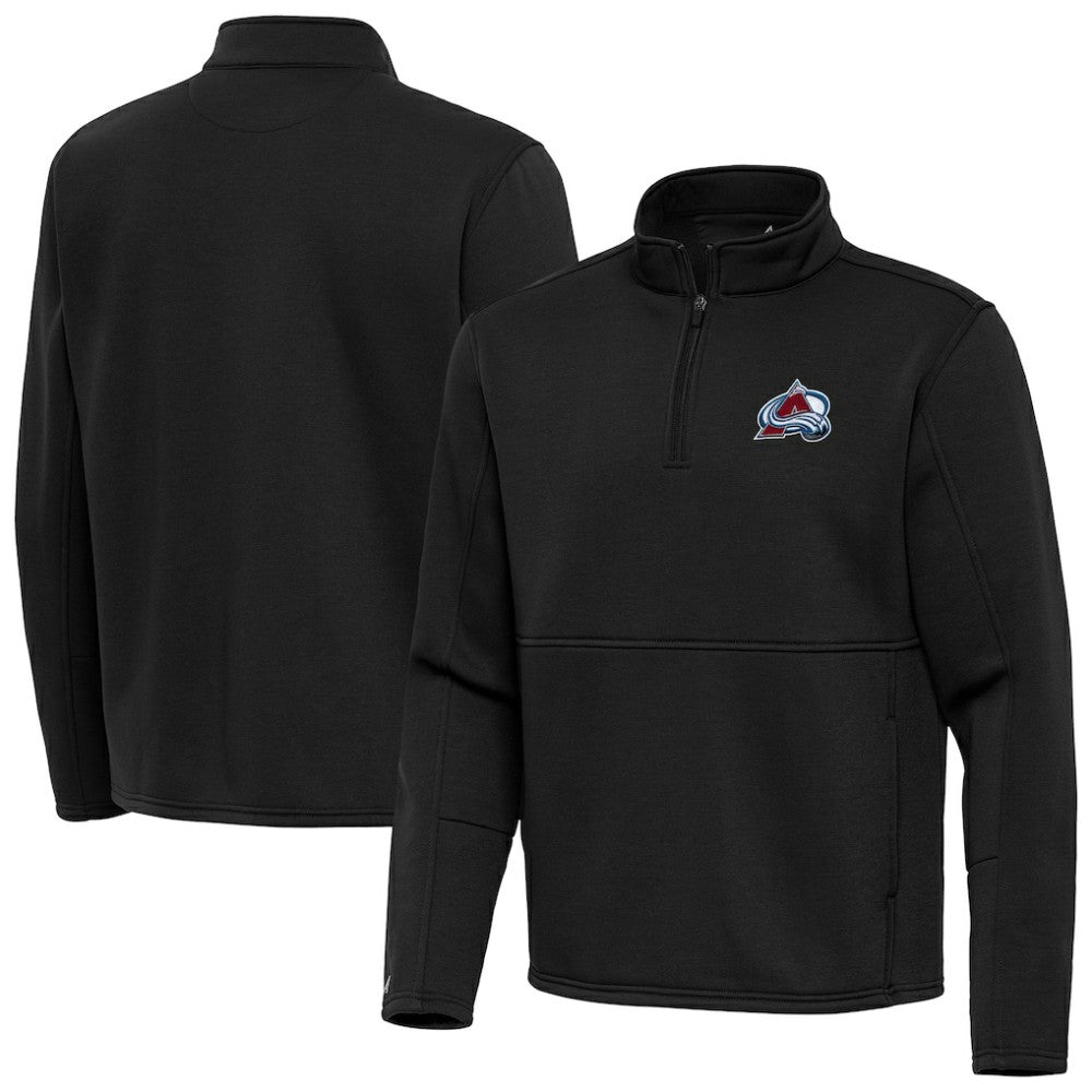 Colorado Avalanche Antigua Twist Quarter-Zip Pullover Jacket Black
