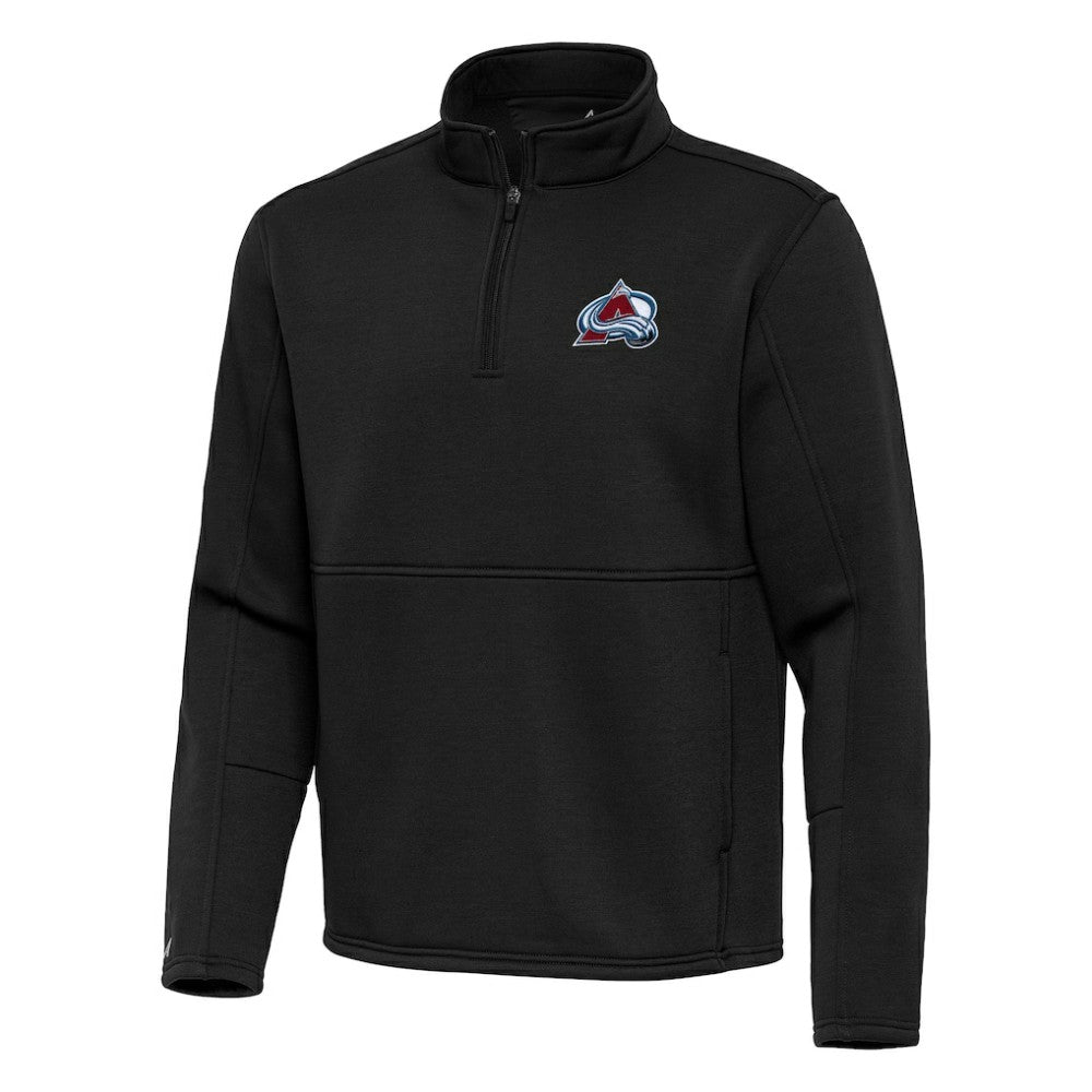Colorado Avalanche Antigua Twist Quarter-Zip Pullover Jacket Black