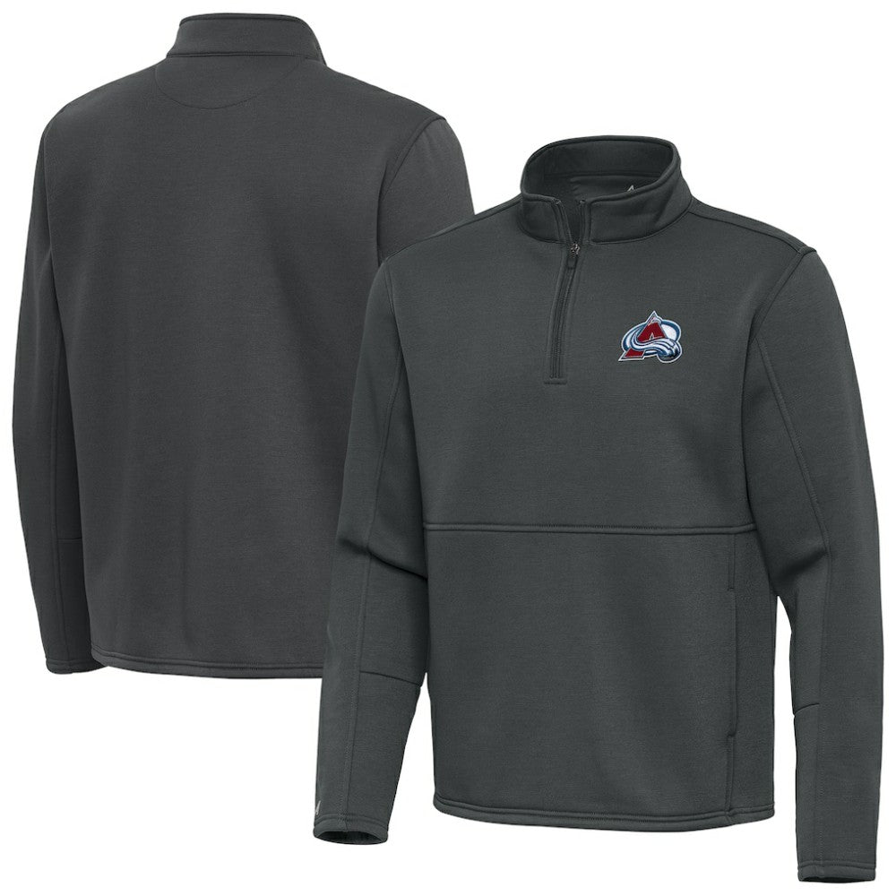 Colorado Avalanche Antigua Twist Quarter-Zip Pullover Jacket Silver