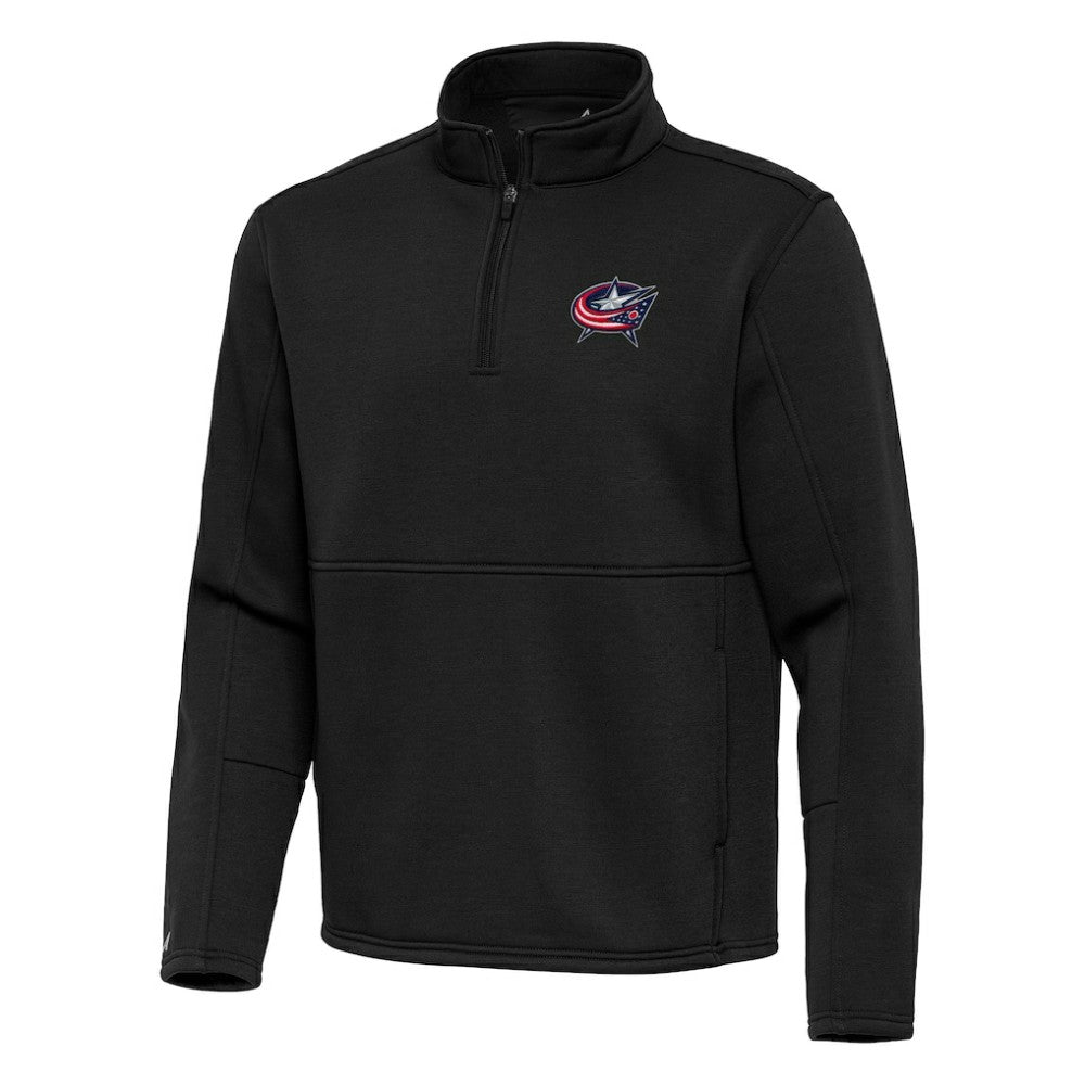 Columbus Blue Jackets Antigua Twist Quarter-Zip Pullover Jacket Black