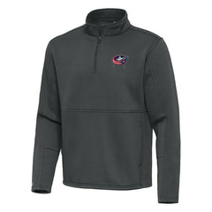 Columbus Blue Jackets Antigua Twist Quarter-Zip Pullover Jacket Silver