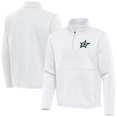 Dallas Stars Antigua Twist Quarter-Zip Pullover Jacket White