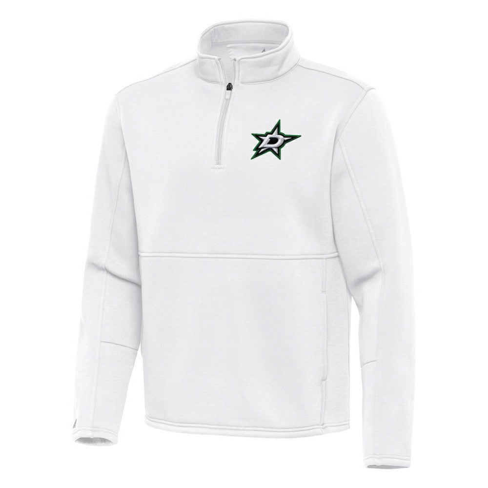 Dallas Stars Antigua Twist Quarter-Zip Pullover Jacket White
