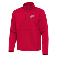 Detroit Red Wings Antigua Twist Quarter-Zip Pullover Jacket Red