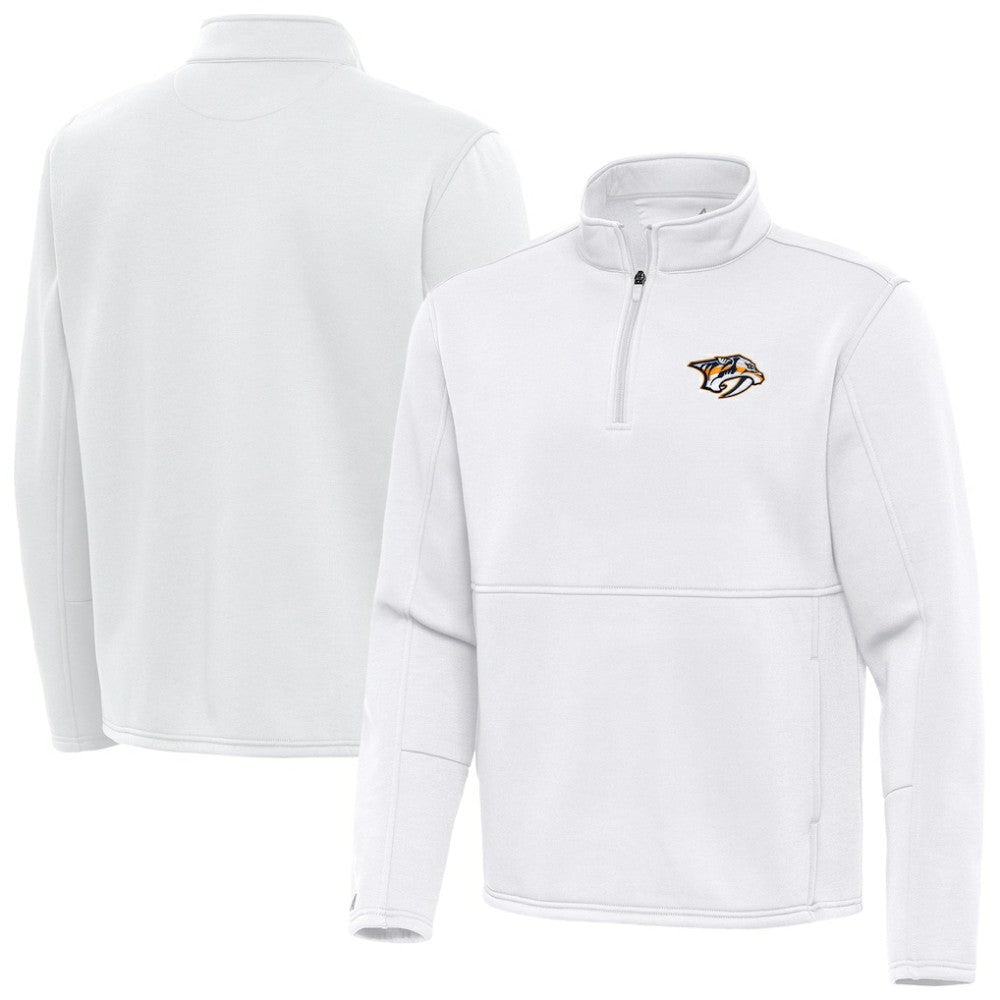 Nashville Predators Antigua Twist Quarter-Zip Pullover Jacket White