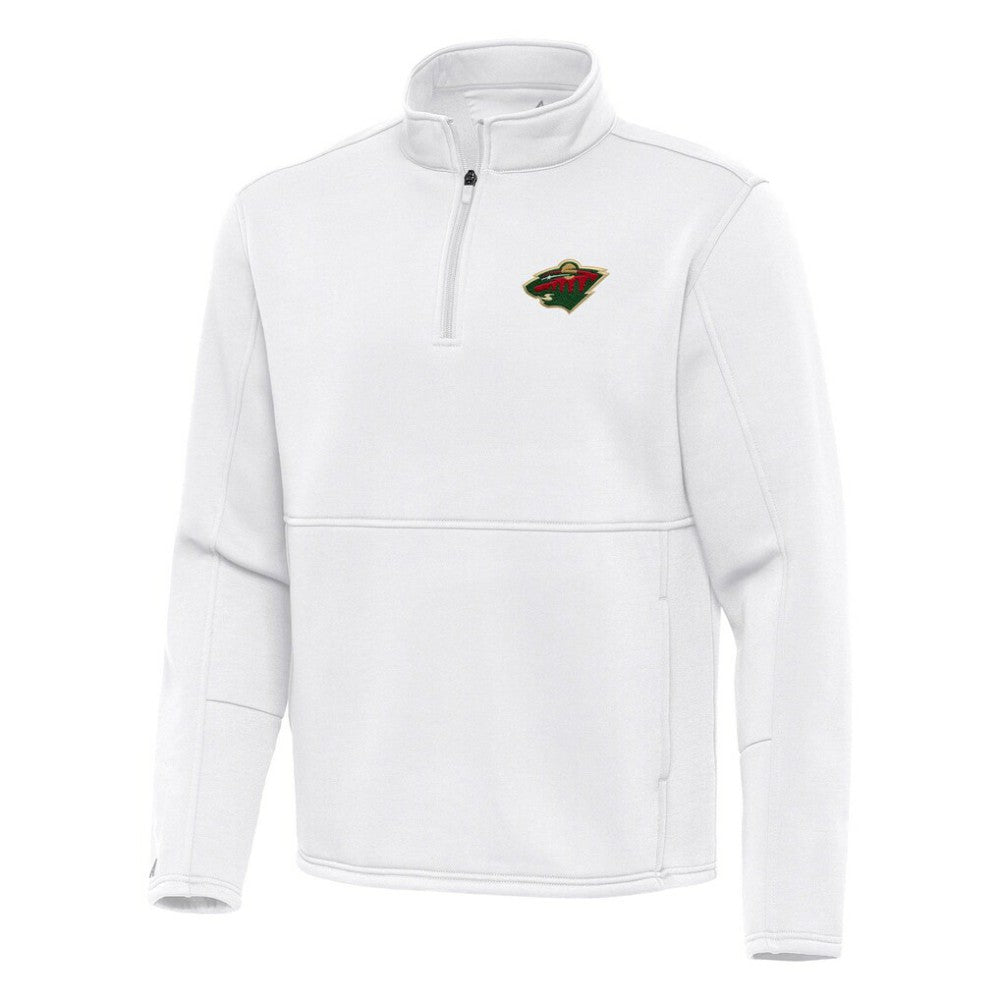 Minnesota Wild Antigua Twist Quarter-Zip Pullover Jacket White