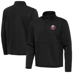 New York Islanders Antigua Twist Quarter-Zip Pullover Jacket Black