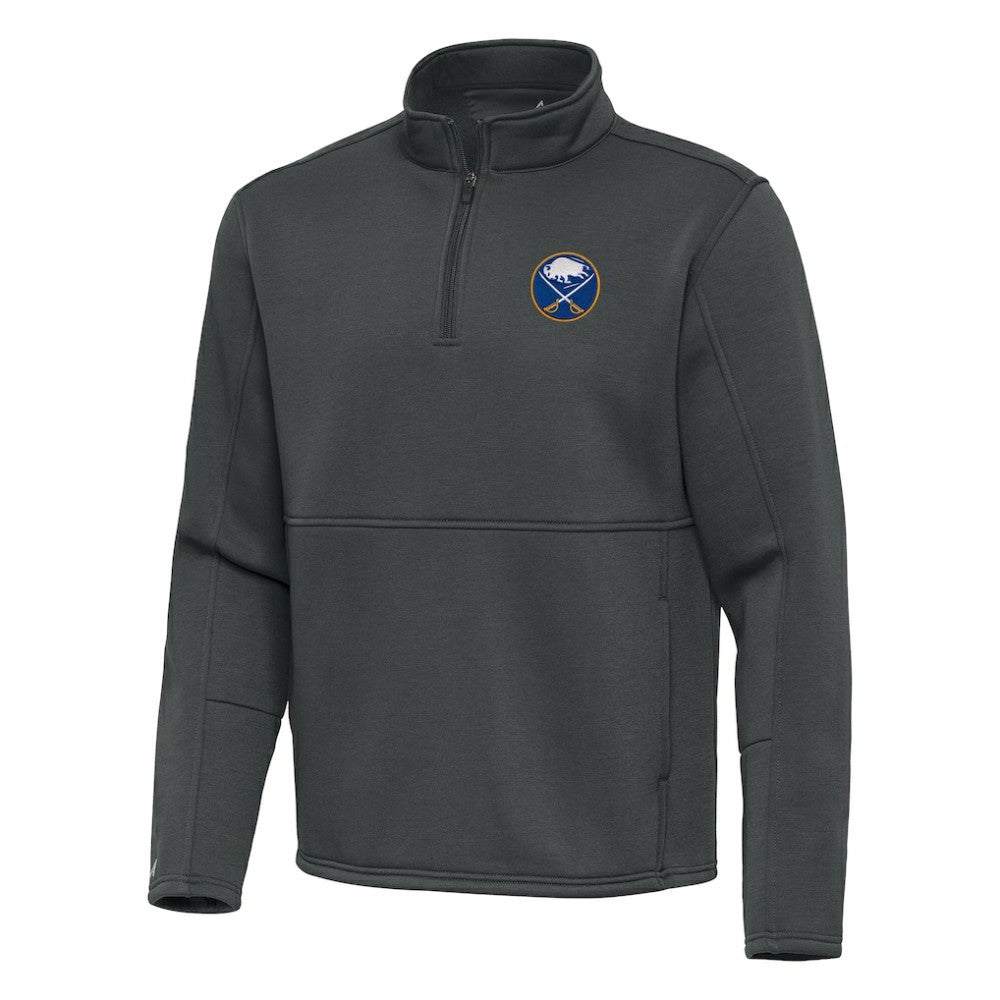 Buffalo Sabres Antigua Twist Quarter-Zip Pullover Jacket Pewter