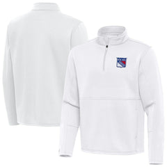 New York Rangers Antigua Twist Quarter-Zip Pullover Jacket White