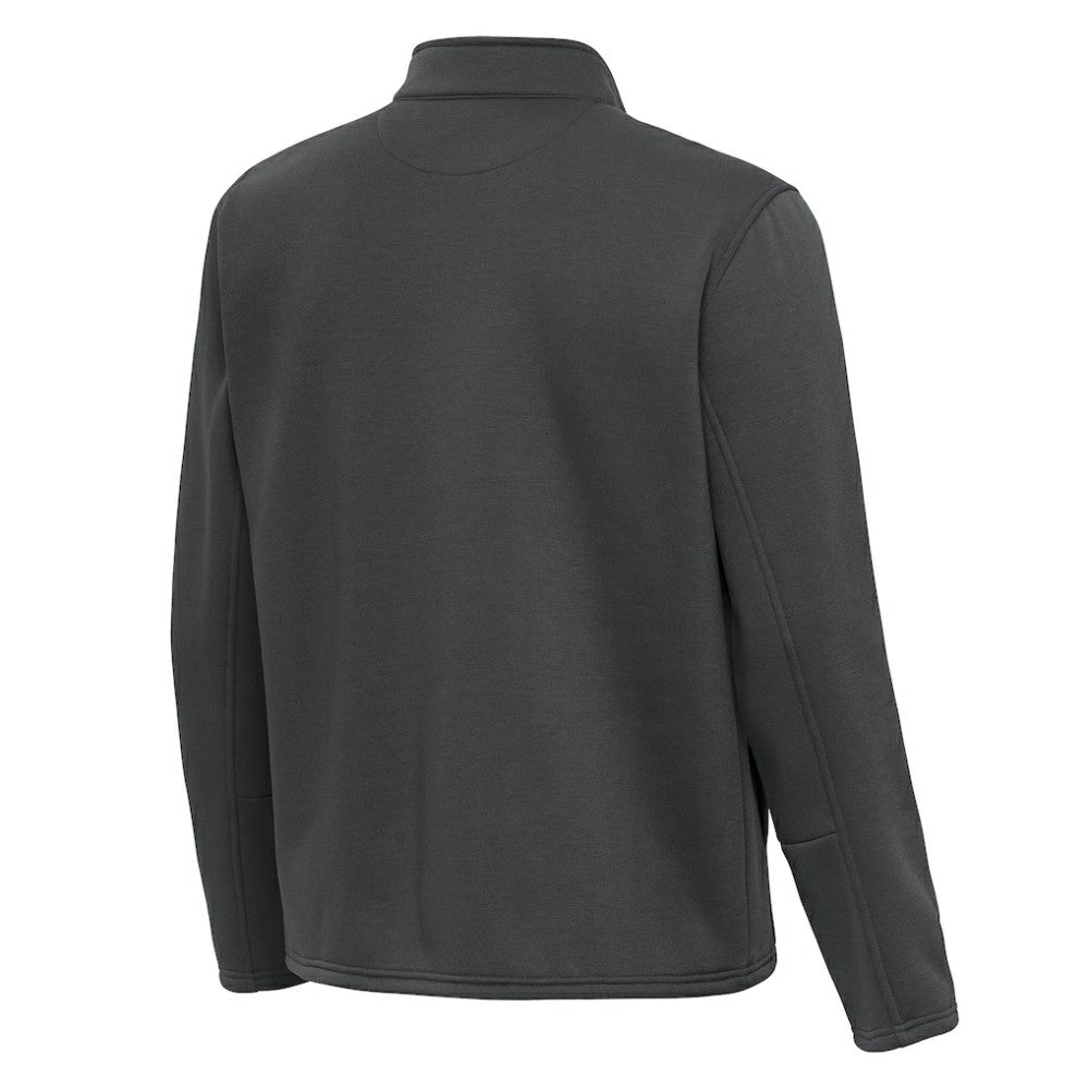 New York Rangers Antigua Twist Quarter-Zip Pullover Jacket Pewter