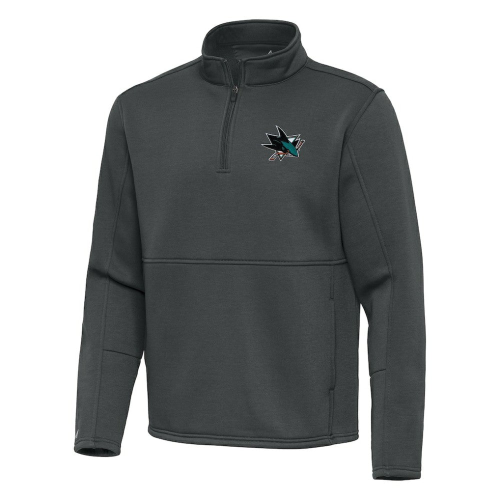 San Jose Sharks Antigua Twist Quarter-Zip Pullover Jacket Pewter